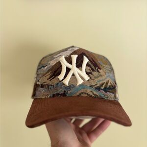Brown and Multicolor With Suede Visor, New York Yankees SnapBack Cap